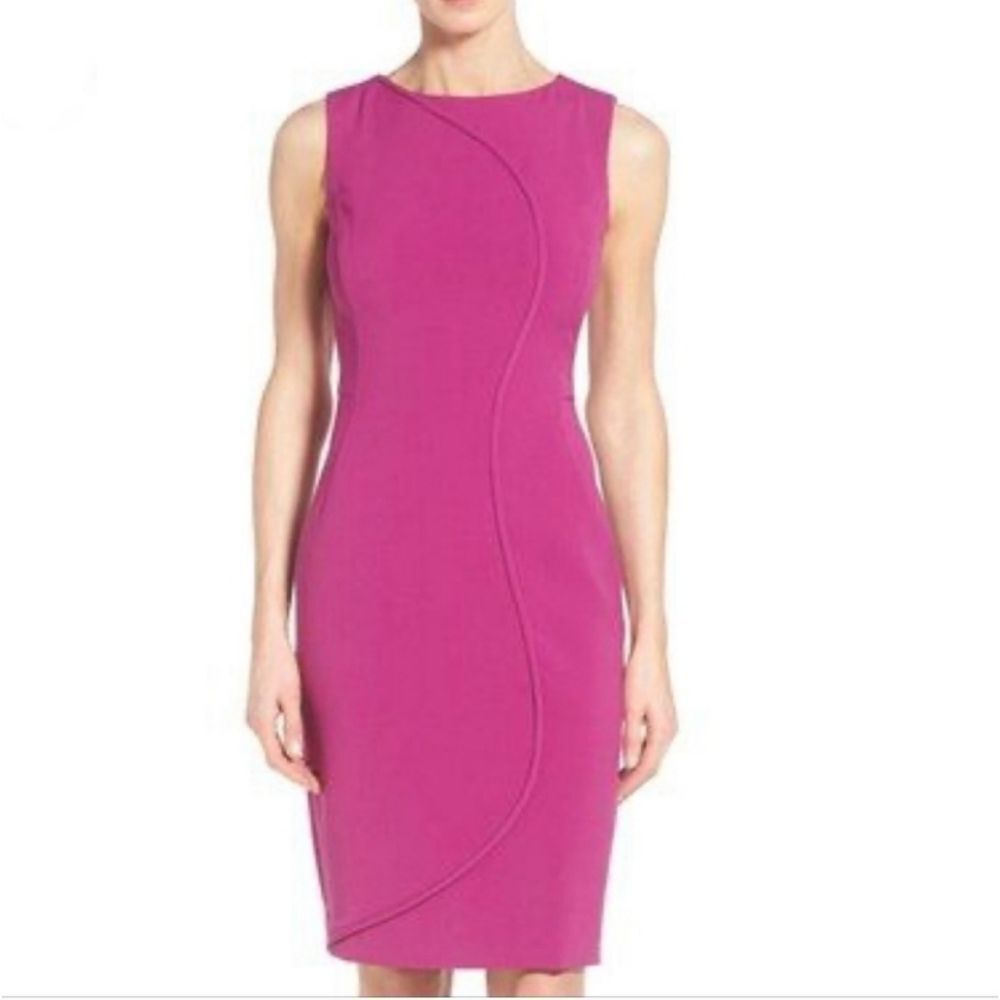 Halogen Fuchsia Stretch Sheath Dress Sz 8